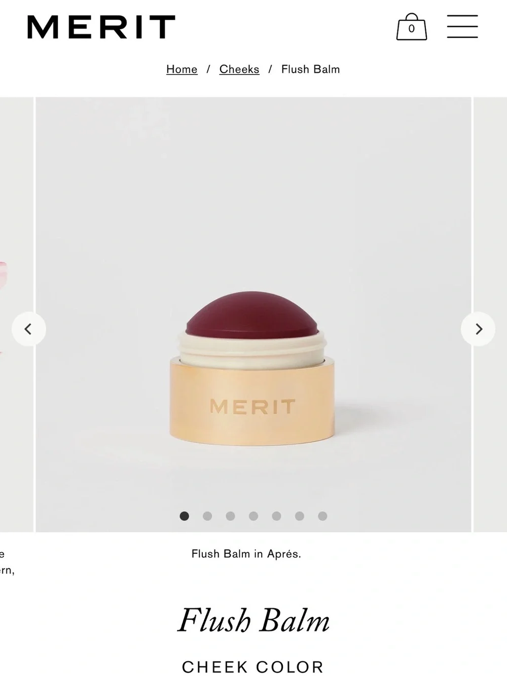 NWT Merit Flush Balm Blush